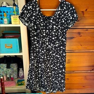 Black and White Floral Dress